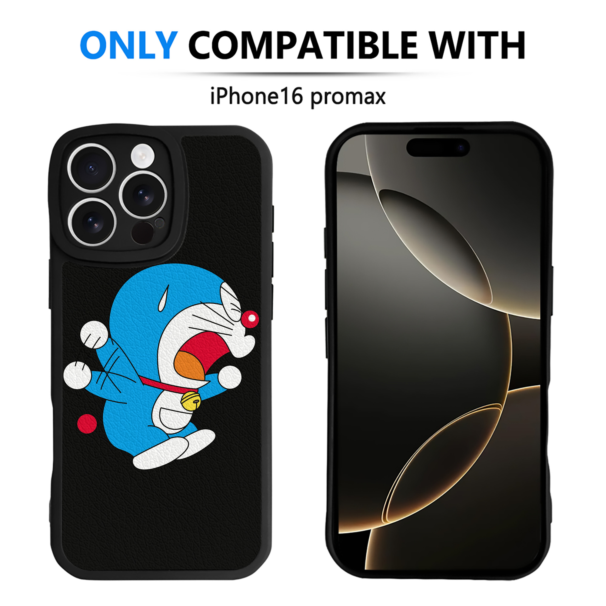 （画像用） ドラえもん Doraemon 【iPhone 16シリーズ対応】シリコンスマホケース（レザー調） 材質：シリコン